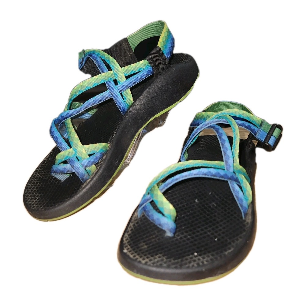 Chaco Zx2 Yampa River Sandals Shoes Blue Green Women's Size 8‎